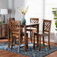 Caron Pub Set Modern and Contemporary Dark Brown Finished Wood 5-Piece