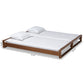 Klara Expandable Twin to King Size Bed Frame in Modern Walnut Finish