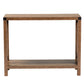 Rumi Modern Farmhouse Console Table Natural Brown Wood with Black Metal Accents for Stylish Entryway or Living Room Decor