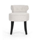 Millani Modern Lounge Stool in Beige Linen - Stylish Comfortable Seating for Contemporary Spaces