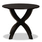 Tilde Dining Table Modern and Contemporary Dark Brown Finished 35-Inch Wide Round Wood