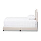 Emerson Bed - Modern and Contemporary Light Beige Fabric Upholstered