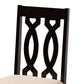 Heidi 5-Piece Dining Set Modern Sand Fabric Upholstered Chairs with Dark Brown Finished Wood Table