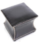 Ellastone Modern Leather Ottoman in Dark Brown - Stylish Versatile Footrest for Living Room or Bedroom Decor