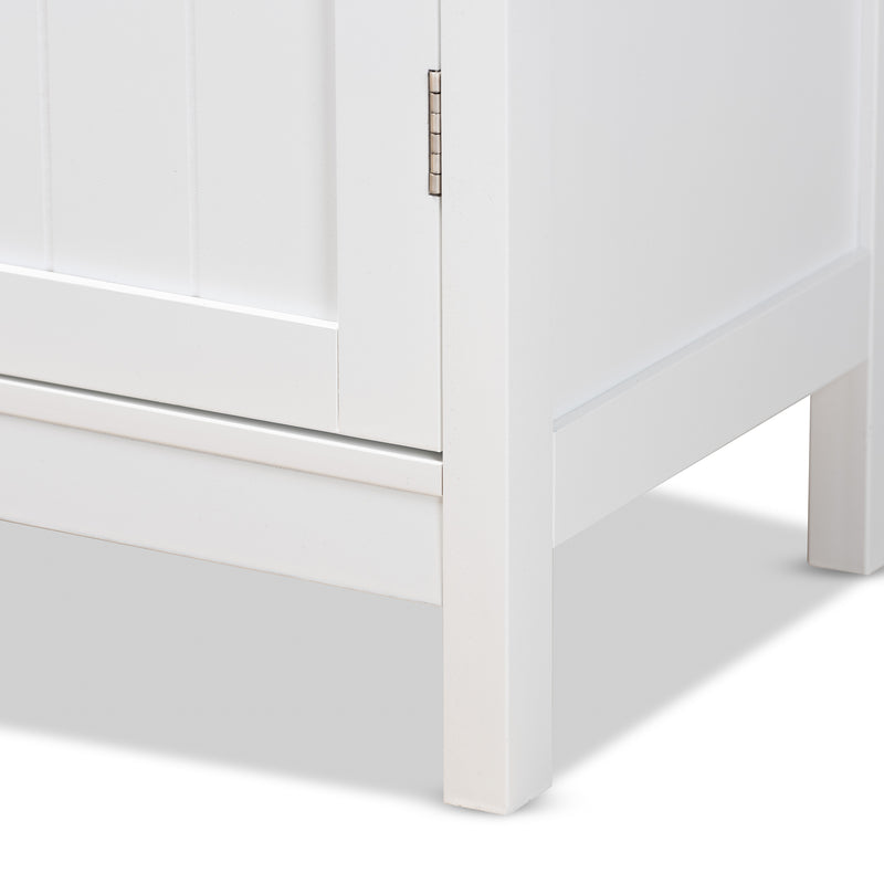 Beltran Bathroom Storage Cabinet Modern White Finished Wood Organizer for Stylish Home Décor and Efficient Space Management