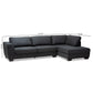 Petra Sectional Sofa Modern and Contemporary Charcoal Fabric Upholstered Right Facing