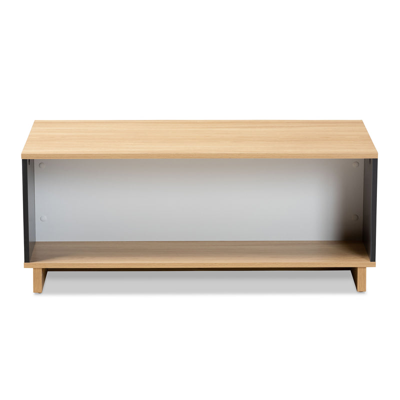 Marigold Coffee Table - Modern Multicolor Oak Brown and Grey Finished Wood Storage Solution