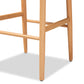 Paxton Bar Stool Set Modern and Contemporary Natural Brown Finished Wood 2-Piece