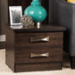 Colburn Nightstand - Modern and Contemporary 2-Drawer Dark Brown Finish Wood Storage Bedside Table