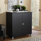 Marcy Sideboard Cabinet Modern and Contemporary Dark Brown Wood Entryway Handbags or School Bags Storage