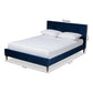 Frida Glam and Luxe Royal Blue Velvet Upholstered Bed