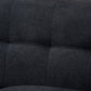 Allister Loveseat Mid-Century Modern Dark Grey Fabric Upholstered