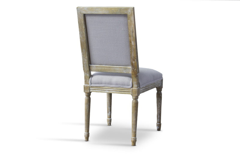 Clairette Wood Traditional French Accent Chair - Elegant Upholstered Seating for Living Room or Bedroom Decor