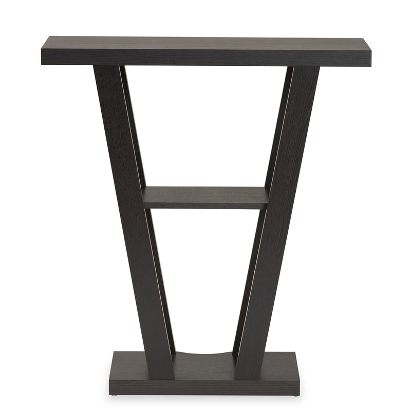 Boone Console Table Modern and Contemporary Espresso Brown Finished Wood