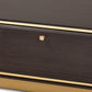 Cormac Coffee Table Mid-Century Modern Transitional Dark Brown Finished Wood and Gold Metal 2-Drawer