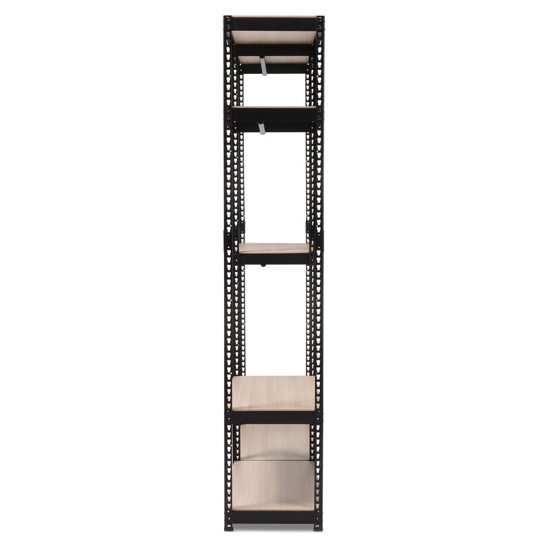 Gavin Black Metal 7-Shelf Closet Organizer for Efficient Storage and Organization