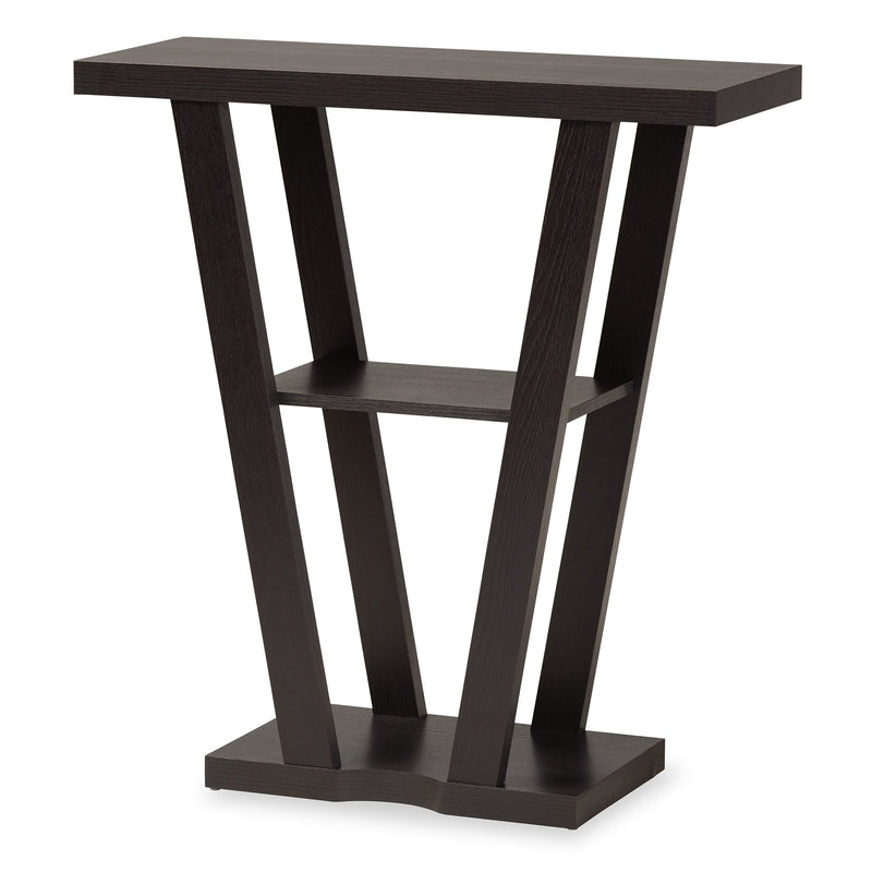 Boone Console Table Modern and Contemporary Espresso Brown Finished Wood