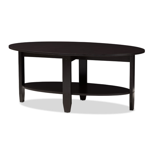 Ancelina Coffee Table in Modern Wenge Brown Finish with Stylish Design and Functional Storage