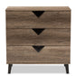 Wales Modern 3-Drawer Chest in Light Brown Wood - Stylish Storage for Contemporary Bedrooms and Living Spaces