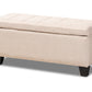 Fera Ottoman Modern and Contemporary Beige Fabric Upholstered Storage