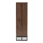 Neil Multipurpose Storage Cabinet in Modern Contemporary Design with Walnut Brown Wood and Black Metal Finish