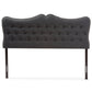 Emma Queen Size Headboard in Modern Dark Grey Fabric Design