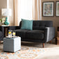 Allister Loveseat Mid-Century Modern Dark Grey Fabric Upholstered