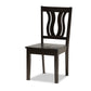 Karla Dining Set Modern and Contemporary Transitional Dark Brown Finished Wood 5-Piece