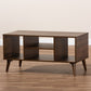 Linas Mid-Century Modern Coffee Table with Walnut Finish for Stylish Living Room Decor