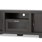 Viveka TV Cabinet 47-Inch Greyish Dark Brown Wood with 2 Doors