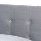 Caprice Panel Bed - Modern and Contemporary Glam Grey Velvet Fabric Upholstered