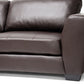 Orland Sectional Sofa Set Brown Leather Modern with Left Facing Chaise