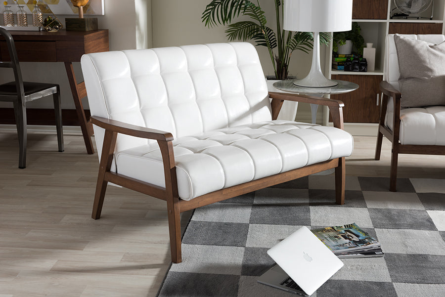 Mid-Century Masterpieces Loveseat White