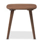 Dahlia Mid-Century Modern End Table in Walnut Wood with Stylish Design and Storage Solution