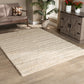 Delmas Area Rug Modern Handwoven Ivory Wool for Stylish Home Décor