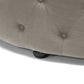 Cardiff Ottoman Beige Linen Modern Tufted