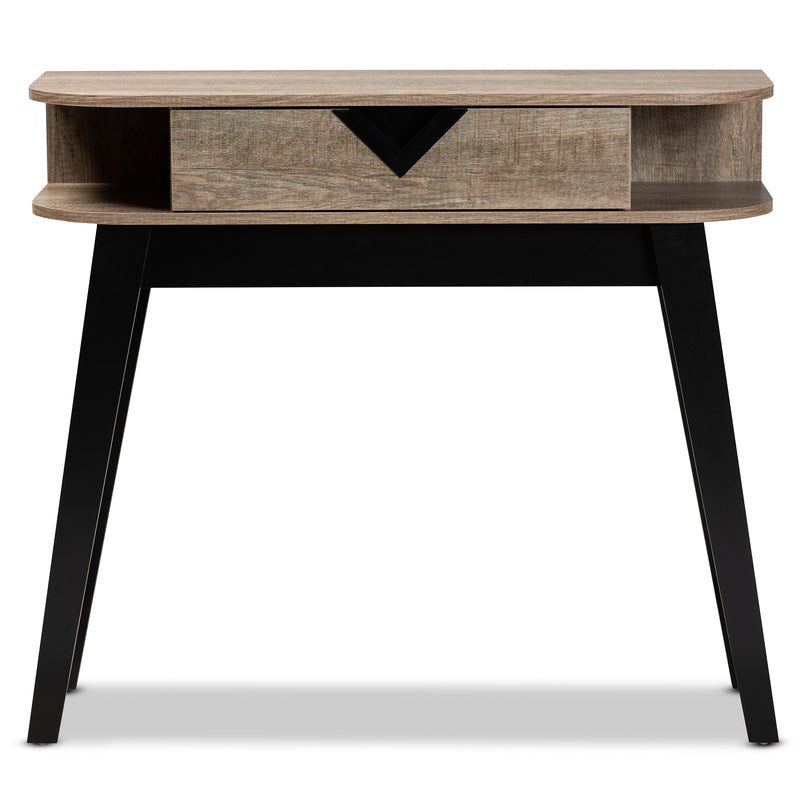 Wales Console Table - Modern Light Brown Wood with 1 Drawer for Stylish Storage and Display