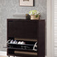 Simms Shoe Cabinet Dark Brown Modern