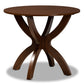 Aspen Modern 5-Piece Dining Set with Grey Fabric Upholstery and Walnut Brown Finished Wood