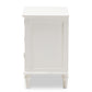 Venezia Nightstand French-Inspired Rustic Whitewash Wood 3-Drawer Storage Solution for Bedroom Decor