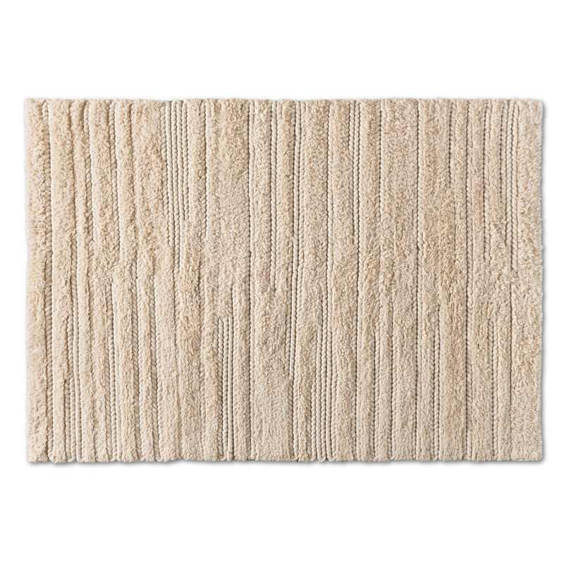 Delmas Area Rug Modern Handwoven Ivory Wool for Stylish Home Décor