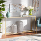 Alessa Console Table - Modern Glam Design with Gold Metal and Mirrored Glass Accents for Elegant Home Decor