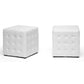 Siskal Ottoman Black Modern Cube Set of 2