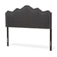 Nadeen Headboard - Modern and Contemporary Dark Grey Fabric