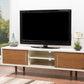 Gemini Contemporary Wood TV Stand with Storage and Modern Design for Living Room Entertainment Center