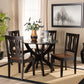 Karla Dining Set Modern and Contemporary Transitional Dark Brown Finished Wood 5-Piece