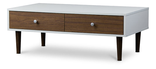 Gemini Contemporary Wood Coffee Table with Modern Design and Stylish Finish