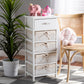 Madelia Storage Unit Modern White Finished Wood with 1 Drawer for Organized Living and Stylish Home Décor