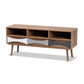 Leane TV Stand Modern Contemporary Design Natural Brown Finish Multi-Colored Wood 3 Drawers for Storage