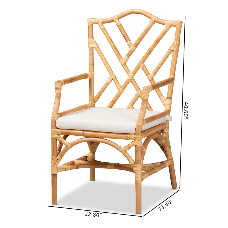 Delta Rattan Dining Chair Modern Contemporary Design with Natural Finish for Stylish Dining Spaces